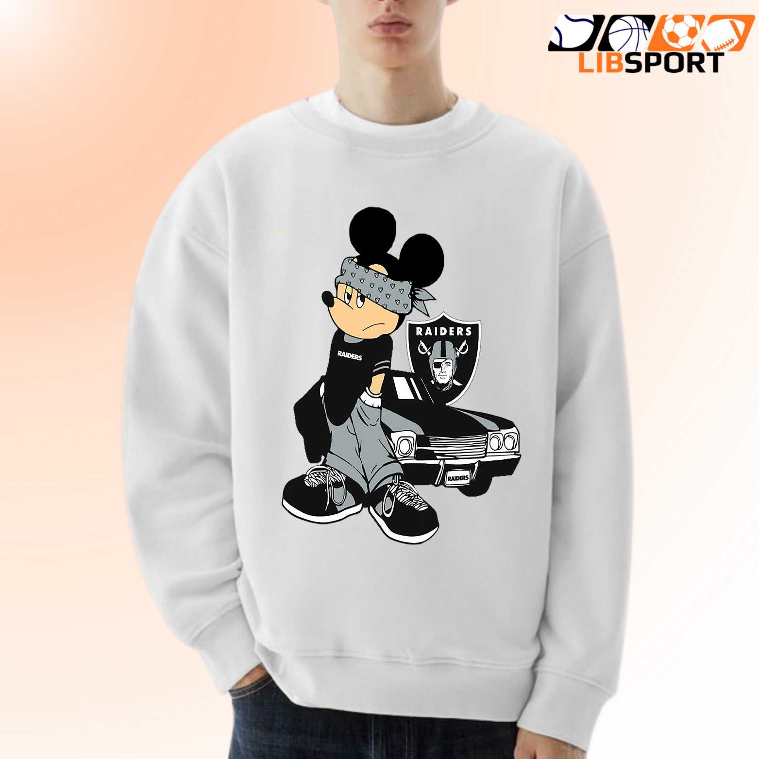 Las Vegas Raiders Mickey Team Spirit T Shirt, Nfl Fan Tee, Unisex Shirt